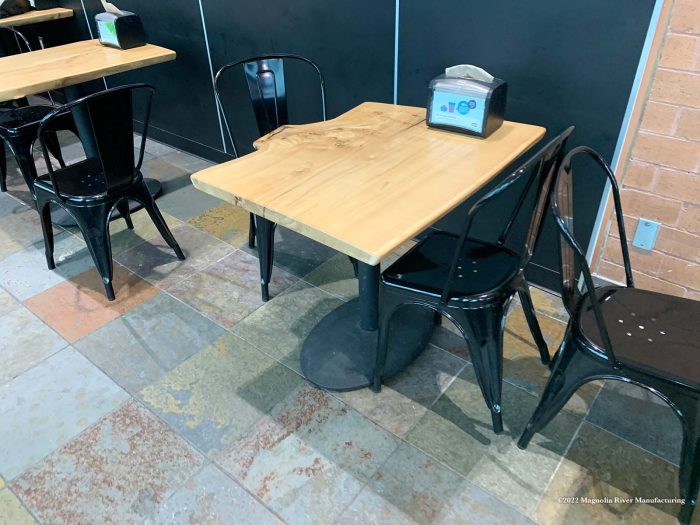 Reclaimed top, exposed fasteners