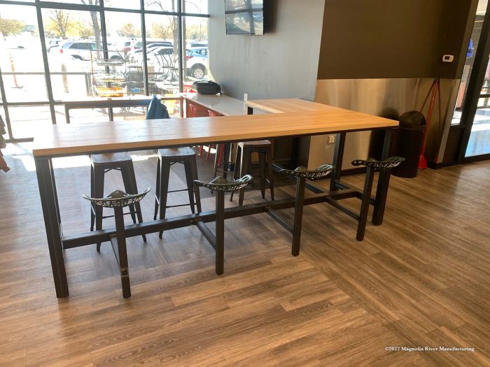 Reclaimed plank table top