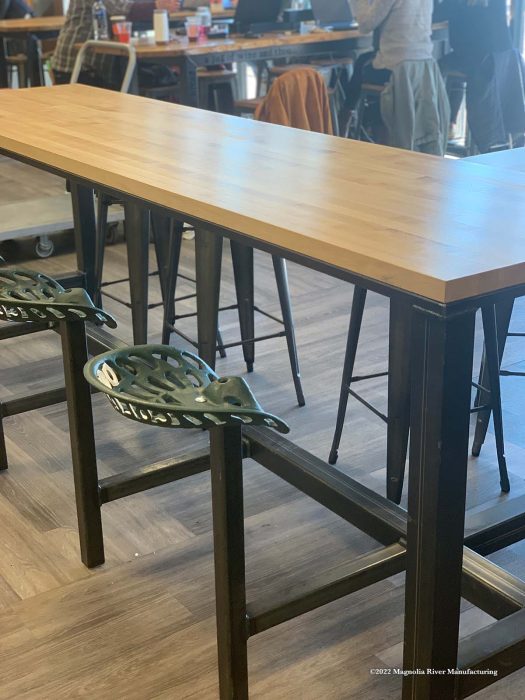 Table end and steel bracket