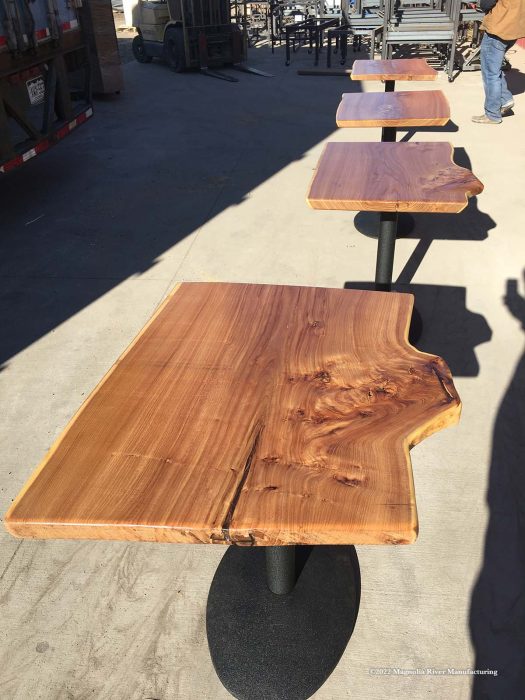 Hand-finished table surface